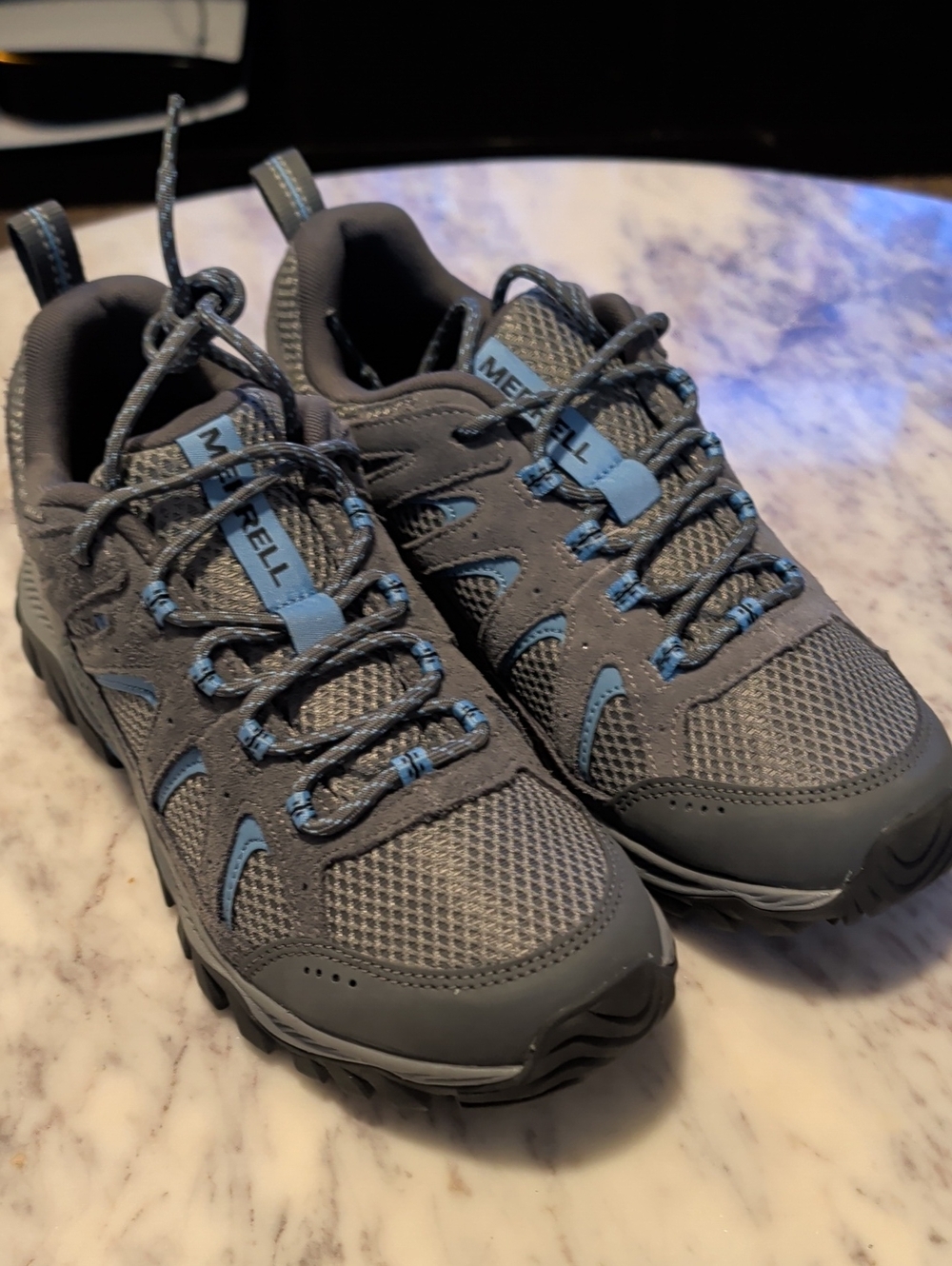 Merrell Women's Low-Top Hiking Shoes / Trail Sneakers Gray & Blue